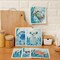 6 Pcs Swedish Kitchen Dish Towels Kitchen Cloths Reusable Sponge Cleaning Cloths Absorbent Dish Cloth Quick Drying Washable Cleaning Wipes No Odor Hand Towel (Marine Life)